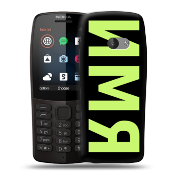 Силиконовый чехол на Nokia 210 с принтом ИМЯ