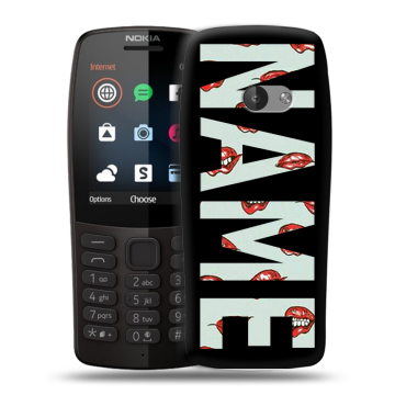 Силиконовый чехол на Nokia 210 с принтом NAME