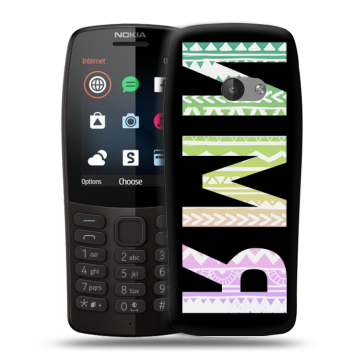 Силиконовый чехол на Nokia 210 с принтом ИМЯ