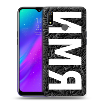 Силиконовый чехол на Realme 3 с принтом ИМЯ