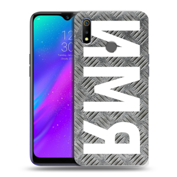 Силиконовый чехол на Realme 3 с принтом ИМЯ