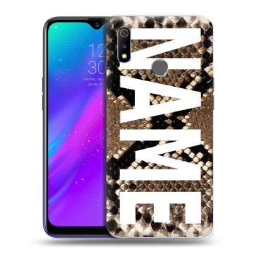 Силиконовый чехол на Realme 3 с принтом NAME