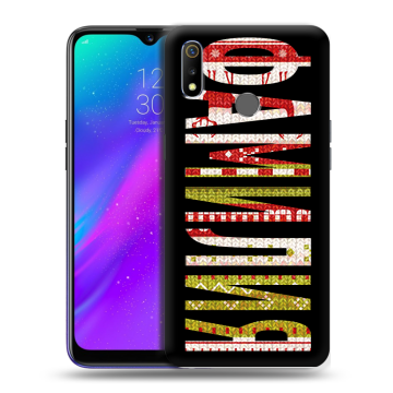 Силиконовый чехол на Realme 3 с принтом ФАМИЛИЯ