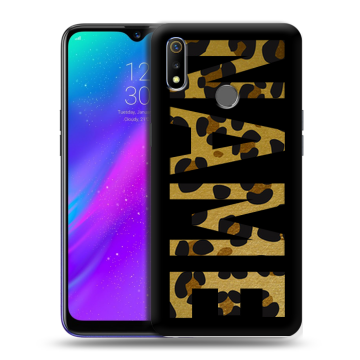 Силиконовый чехол на Realme 3 с принтом NAME