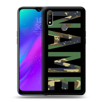 Силиконовый чехол на Realme 3 с принтом NAME