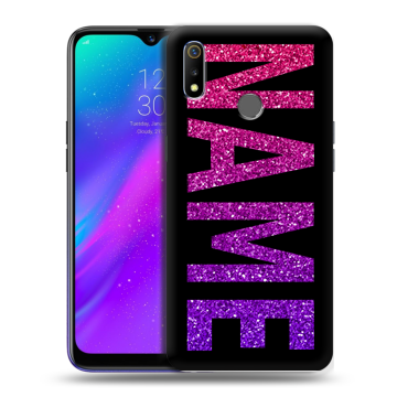 Силиконовый чехол на Realme 3 с принтом NAME