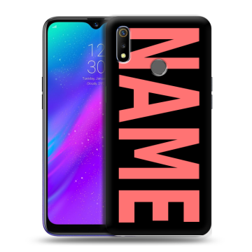 Силиконовый чехол на Realme 3 с принтом NAME