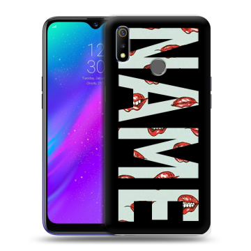 Силиконовый чехол на Realme 3 с принтом NAME