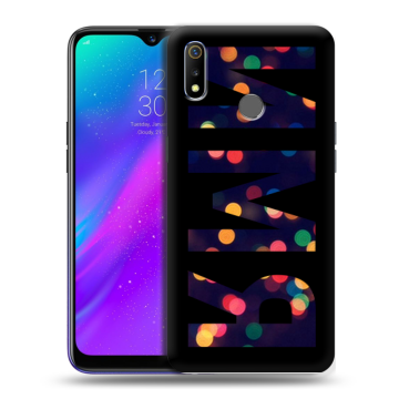 Силиконовый чехол на Realme 3 с принтом ИМЯ