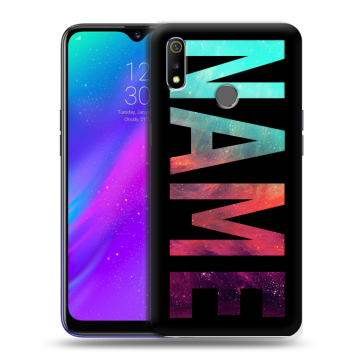 Силиконовый чехол на Realme 3 с принтом NAME