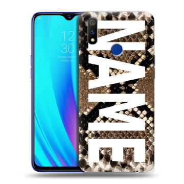 Силиконовый чехол на Realme 3 Pro с принтом NAME