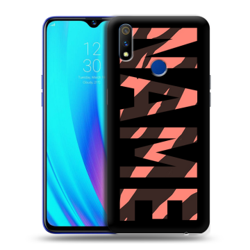 Силиконовый чехол на Realme 3 Pro с принтом NAME