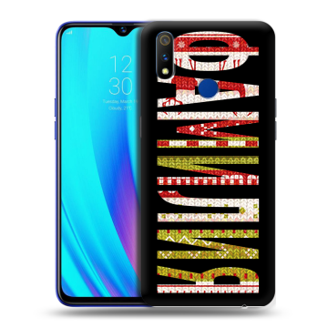 Силиконовый чехол на Realme 3 Pro с принтом ФАМИЛИЯ