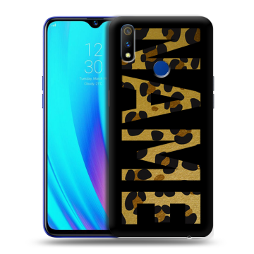 Силиконовый чехол на Realme 3 Pro с принтом NAME