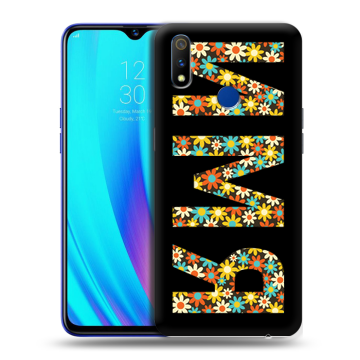 Силиконовый чехол на Realme 3 Pro с принтом ИМЯ