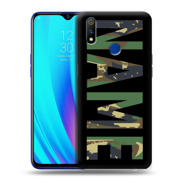 Силиконовый чехол на Realme 3 Pro с принтом NAME