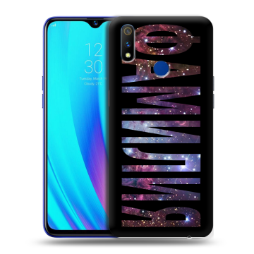Силиконовый чехол на Realme 3 Pro с принтом ФАМИЛИЯ