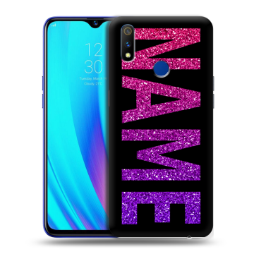 Силиконовый чехол на Realme 3 Pro с принтом NAME