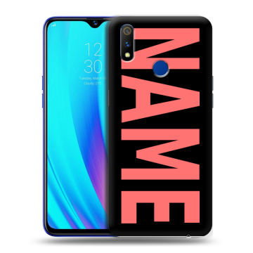 Силиконовый чехол на Realme 3 Pro с принтом NAME