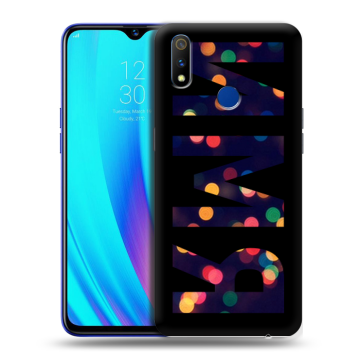 Силиконовый чехол на Realme 3 Pro с принтом ИМЯ