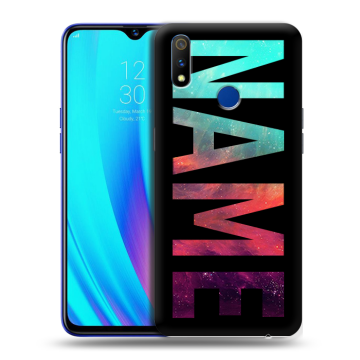 Силиконовый чехол на Realme 3 Pro с принтом NAME