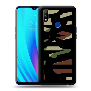 Силиконовый чехол на Realme 3 Pro с принтом NAME