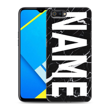 Силиконовый противоударный чехол на Realme C2 с принтом NAME