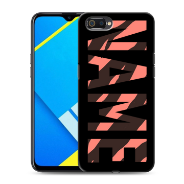 Силиконовый противоударный чехол на Realme C2 с принтом NAME