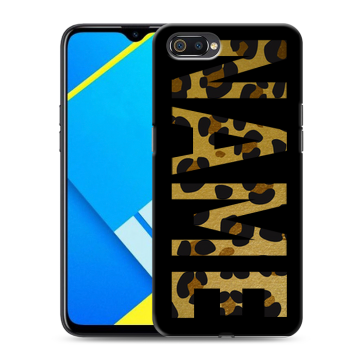 Силиконовый противоударный чехол на Realme C2 с принтом NAME