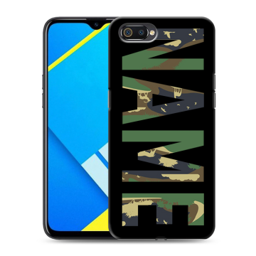 Силиконовый противоударный чехол на Realme C2 с принтом NAME