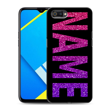 Силиконовый противоударный чехол на Realme C2 с принтом NAME
