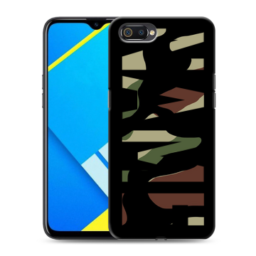 Силиконовый противоударный чехол на Realme C2 с принтом NAME