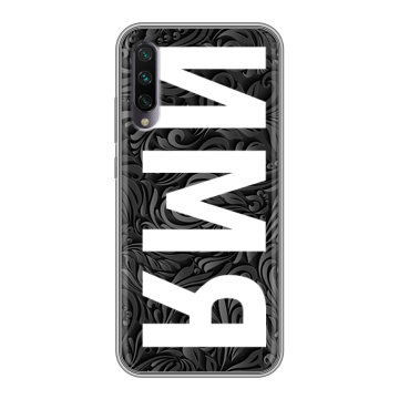 Силиконовый противоударный чехол на Xiaomi Mi A3 с принтом ИМЯ