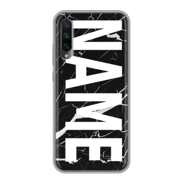 Силиконовый противоударный чехол на Xiaomi Mi A3 с принтом NAME
