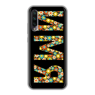 Силиконовый противоударный чехол на Xiaomi Mi A3 с принтом ИМЯ