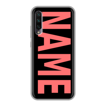 Силиконовый противоударный чехол на Xiaomi Mi A3 с принтом NAME