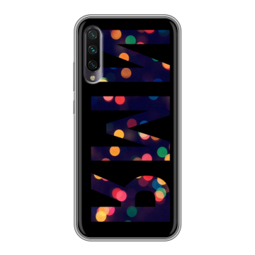 Силиконовый противоударный чехол на Xiaomi Mi A3 с принтом ИМЯ
