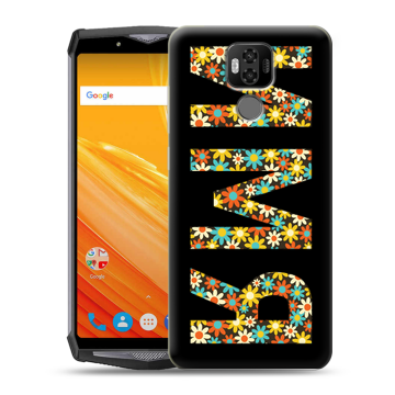 Силиконовый чехол на Ulefone Power 6 с принтом ИМЯ