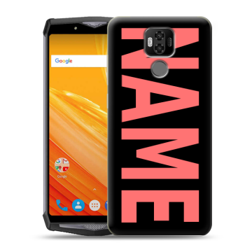 Силиконовый чехол на Ulefone Power 6 с принтом NAME