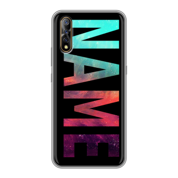 Силиконовый противоударный чехол на Vivo V17 Neo с принтом NAME