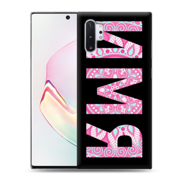 Силиконовый чехол на Samsung Galaxy Note 10 Plus с принтом ИМЯ