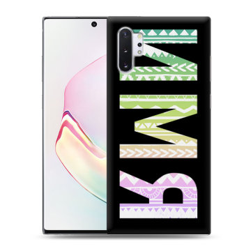 Силиконовый чехол на Samsung Galaxy Note 10 Plus с принтом ИМЯ