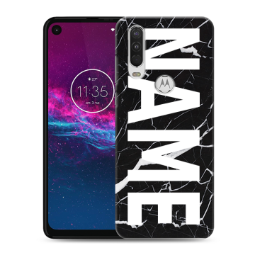 Силиконовый чехол на Motorola One Action с принтом NAME