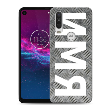 Силиконовый чехол на Motorola One Action с принтом ИМЯ