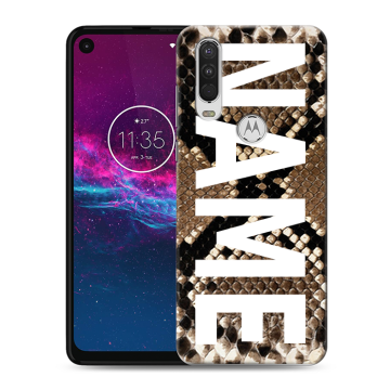 Силиконовый чехол на Motorola One Action с принтом NAME