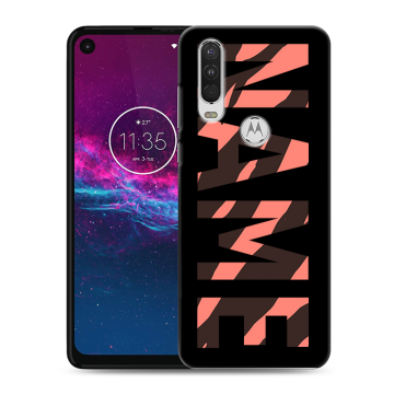 Силиконовый чехол на Motorola One Action с принтом NAME