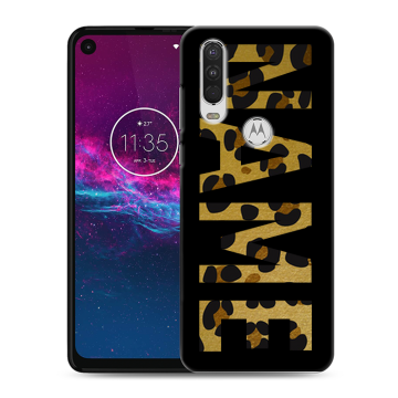 Силиконовый чехол на Motorola One Action с принтом NAME