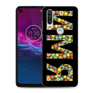 Силиконовый чехол на Motorola One Action с принтом ИМЯ
