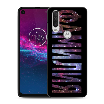 Силиконовый чехол на Motorola One Action с принтом ФАМИЛИЯ