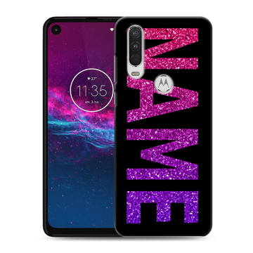Силиконовый чехол на Motorola One Action с принтом NAME
